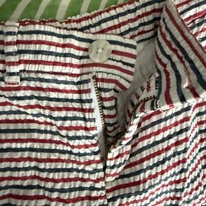 Women’s Chubbies Red, Blue, and White Seersucker Shorts